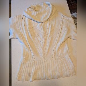 Cream Cable Knit Turtleneck Sweater